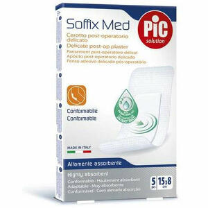 PIC - Cerotto Soffix Med 15x8 cm - Medicazione Con Tampone Antibatterico