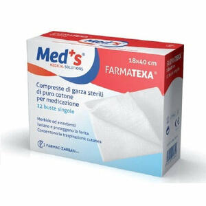 Meds - Garza  12/12 18x40cm 12pz - Compressa Sterile in Cotone